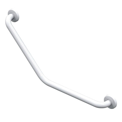 Barre d'appui  coudée 135° Inox et époxy blanc Garantie à vie